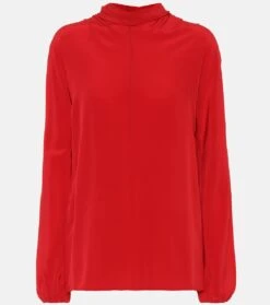 Prada Longsleeve Aus Crêpe De Chine