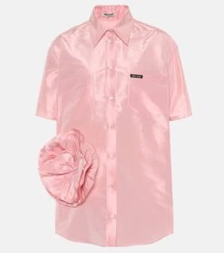 Miu Miu Verziertes Hemd Aus Seide