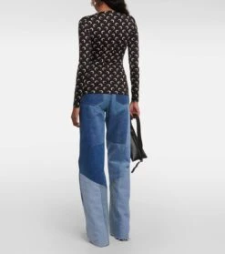 Marine Serre Bedrucktes Longsleeve -FRAME || Dolce & Gabbana Verkäufe P00405249 b2