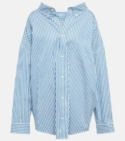 Balenciaga Gestreiftes Hemd Aus Baumwolle