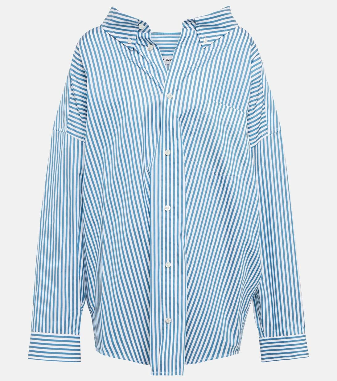 Balenciaga Gestreiftes Hemd Aus Baumwolle 3 Balenciaga Gestreiftes Hemd Aus Baumwolle