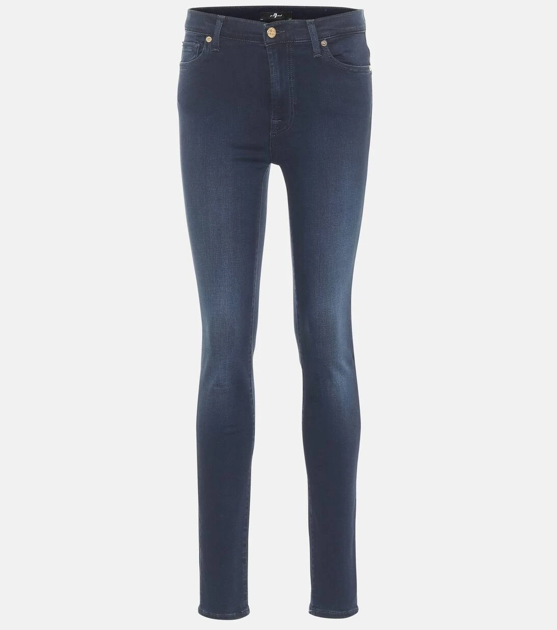 7 For All Mankind High-Rise Skinny Jeans Slim Illusion Luxe 3 7 For All Mankind High-Rise Skinny Jeans Slim Illusion Luxe