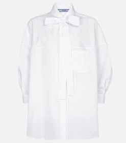 Prada Bluse Aus Baumwollpopeline
