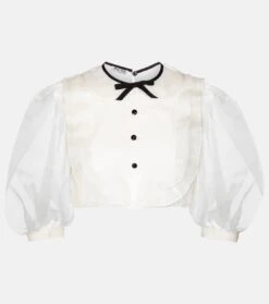Miu Miu Cropped-Top Aus Seidenorganza