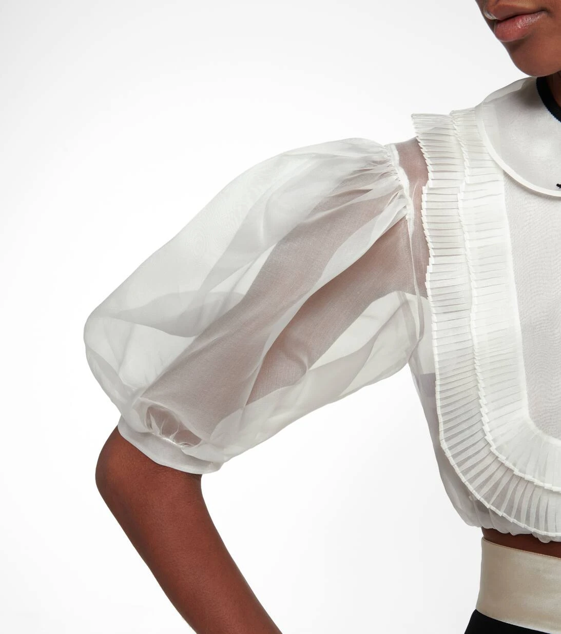 Miu Miu Cropped-Top Aus Seidenorganza 8 Miu Miu Cropped-Top Aus Seidenorganza – Bild 6