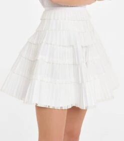 ALAIA Plissierter Minirock Mit Spitze -FRAME || Dolce & Gabbana Verkäufe P00572949 d1