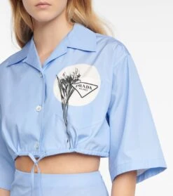 Prada Cropped-Hemd Aus Baumwolle -FRAME || Dolce & Gabbana Verkäufe P00635340 d1