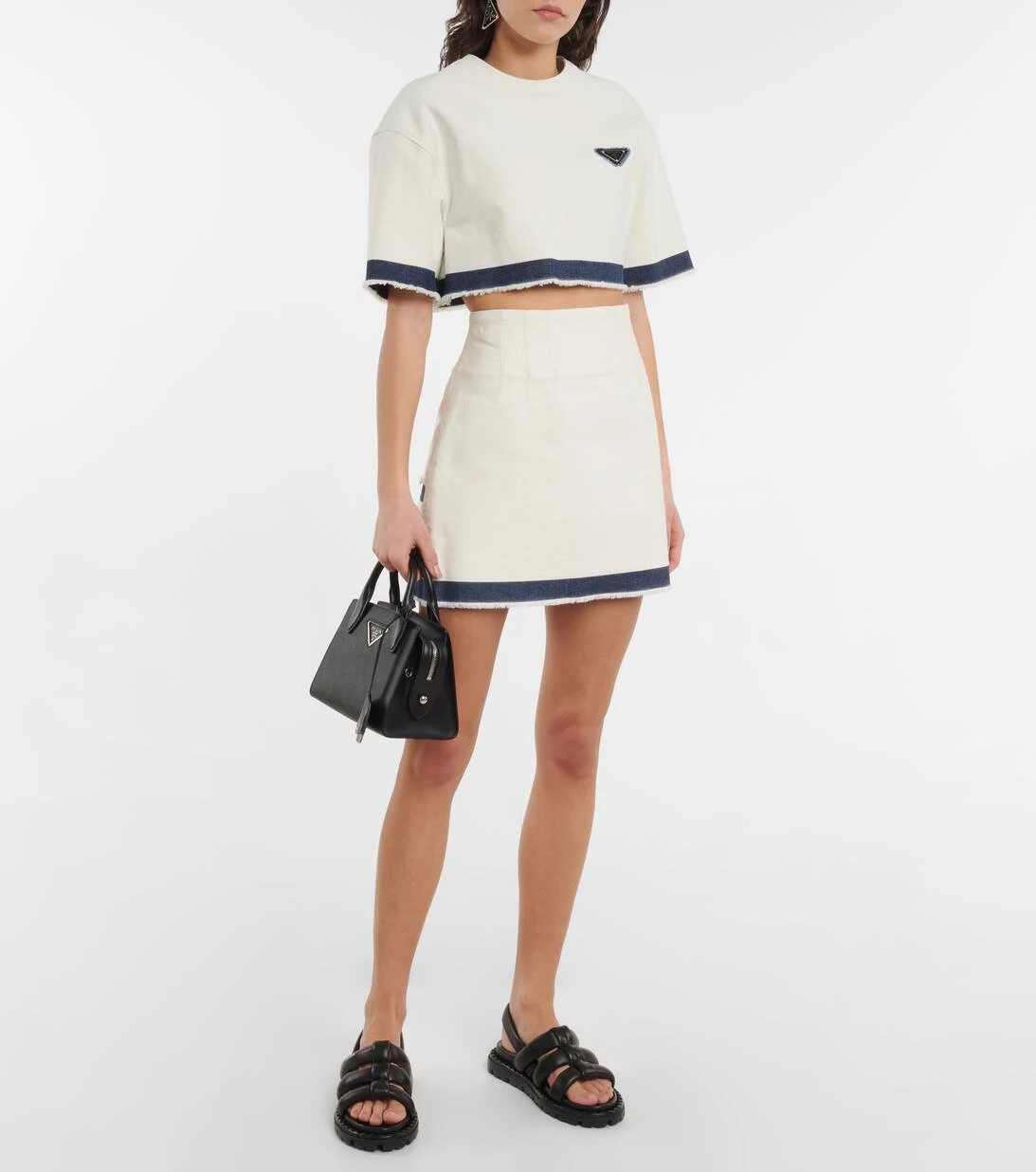 Prada Minirock Aus Denim 4 Prada Minirock Aus Denim – Bild 2