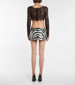 Dolce & Gabbana Verzierter Minirock Aus Einem Seidengemisch -FRAME || Dolce & Gabbana Verkäufe P00654841 b2