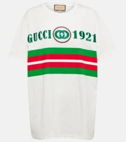 Gucci Besticktes T-Shirt Aus Baumwolle