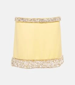 Miu Miu Verzierter Minirock Aus Cady