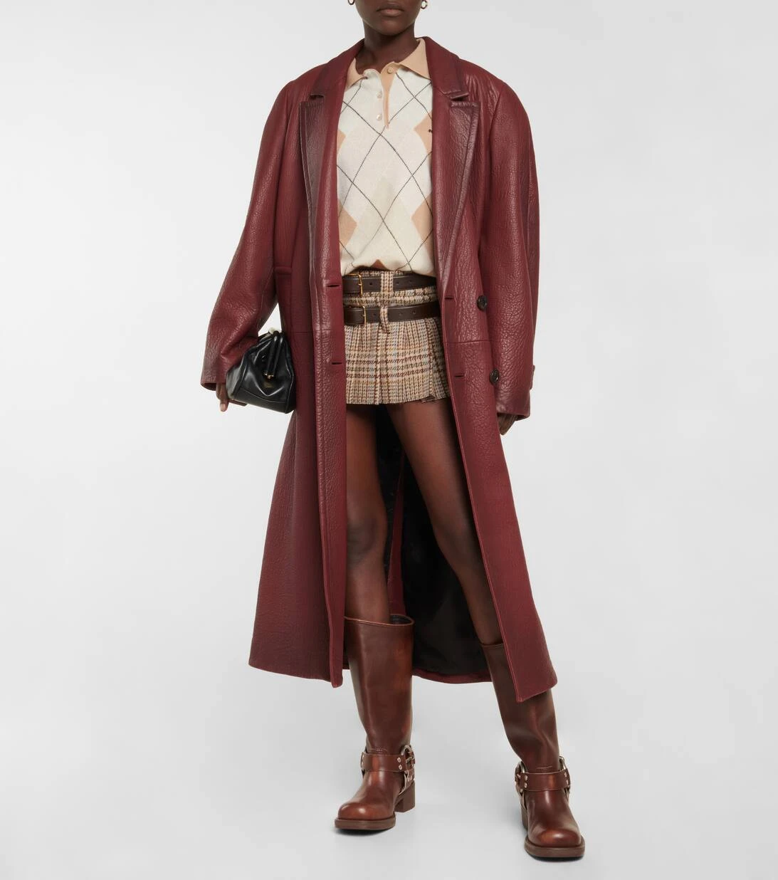 Miu Miu Karierter Minirock Aus Schurwolle 4 Miu Miu Karierter Minirock Aus Schurwolle – Bild 2