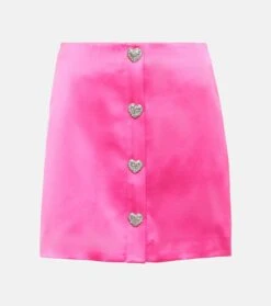 SELF PORTRAIT Verzierter Minirock Aus Satin