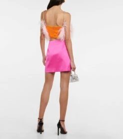 SELF PORTRAIT Verzierter Minirock Aus Satin -FRAME || Dolce & Gabbana Verkäufe P00733423 b2