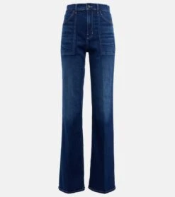 Veronica Beard High-Rise Wide Jeans Crosbie