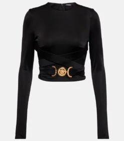 Versace Cropped-Top Medusa Biggie