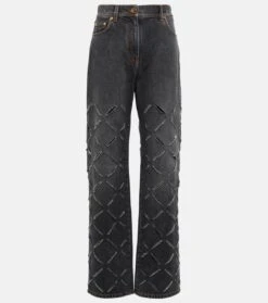Versace Mid-Rise Wide Leg Jeans