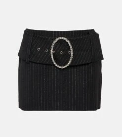 Low-Rise-Minirock Aus Einem Wollgemisch