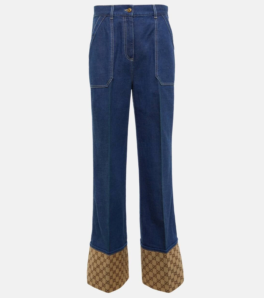 Gucci Hose GG Aus Denim Und Canvas 3 Gucci Hose GG Aus Denim Und Canvas