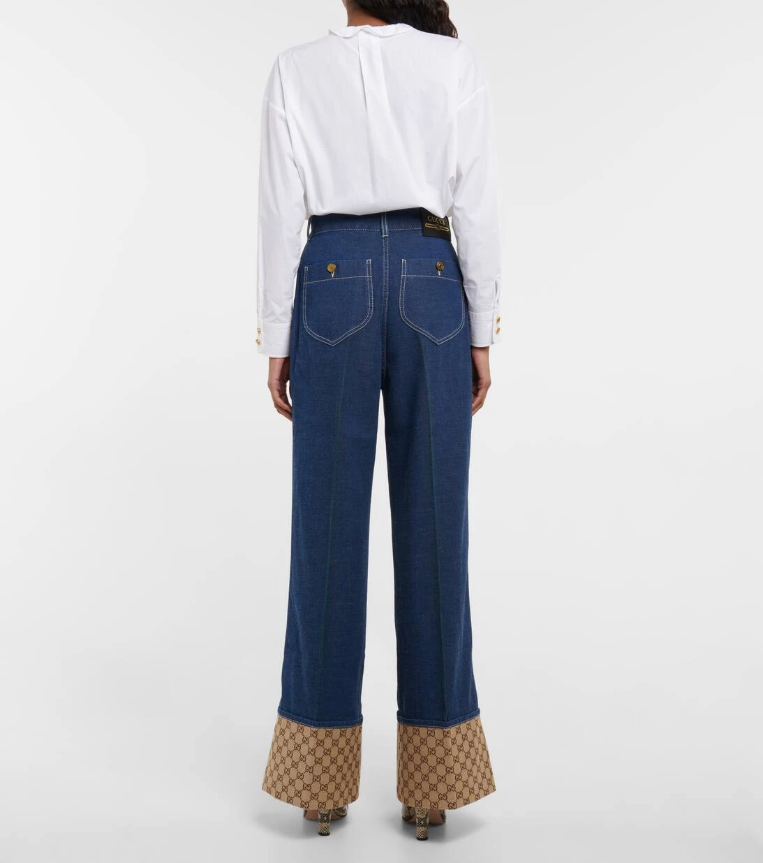 Gucci Hose GG Aus Denim Und Canvas 5 Gucci Hose GG Aus Denim Und Canvas – Bild 3
