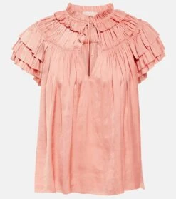 ULLA JOHNSON Top Liv Aus Satin