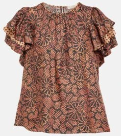 ULLA JOHNSON Bedrucktes Top Josefine