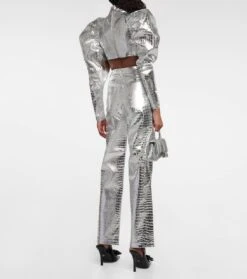 ROTATE Birger Christensen Cropped-Top Mit Puffärmeln 9 ROTATE Birger Christensen Cropped-Top Mit Puffärmeln -FRAME || Dolce & Gabbana Verkäufe P00749256 b2