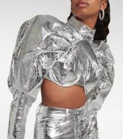 ROTATE Birger Christensen Cropped-Top Mit Puffärmeln 11 ROTATE Birger Christensen Cropped-Top Mit Puffärmeln -FRAME || Dolce & Gabbana Verkäufe P00749256 d2