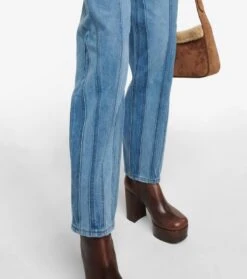 FRAME High-Rise Jeans Warped Stripe Barrel -FRAME || Dolce & Gabbana Verkäufe P00749664 d2