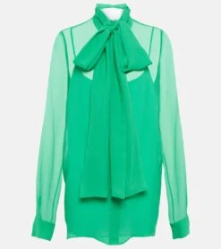 Schluppenbluse Sloane Aus Seide