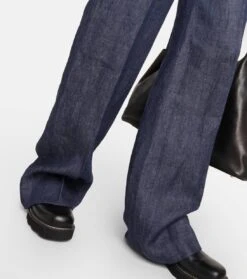 High-Rise-Hose Aus Leinen 12 High-Rise-Hose Aus Leinen -FRAME || Dolce & Gabbana Verkäufe P00750184 d2