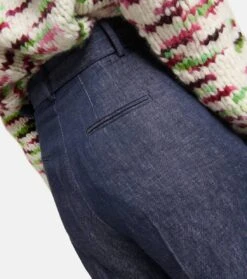 High-Rise-Hose Aus Leinen 13 High-Rise-Hose Aus Leinen -FRAME || Dolce & Gabbana Verkäufe P00750184 d3