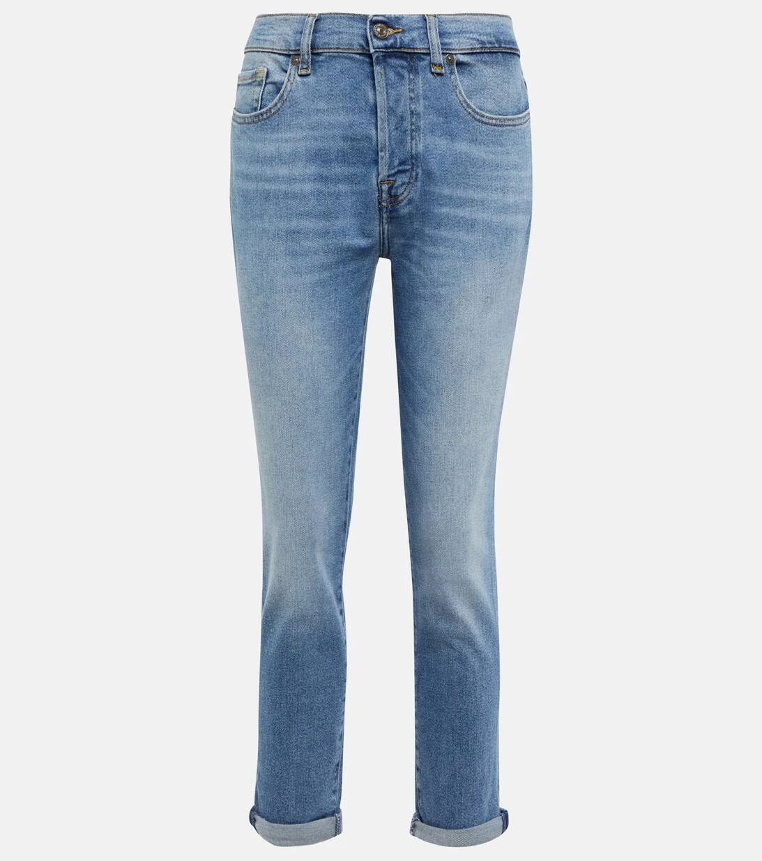 7 For All Mankind Mid-Rise Slim Jeans Josefina 3 7 For All Mankind Mid-Rise Slim Jeans Josefina