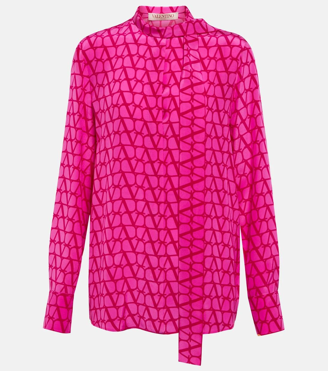 Valentino Schluppenbluse Toile Iconographe Aus Seide 3 Valentino Schluppenbluse Toile Iconographe Aus Seide