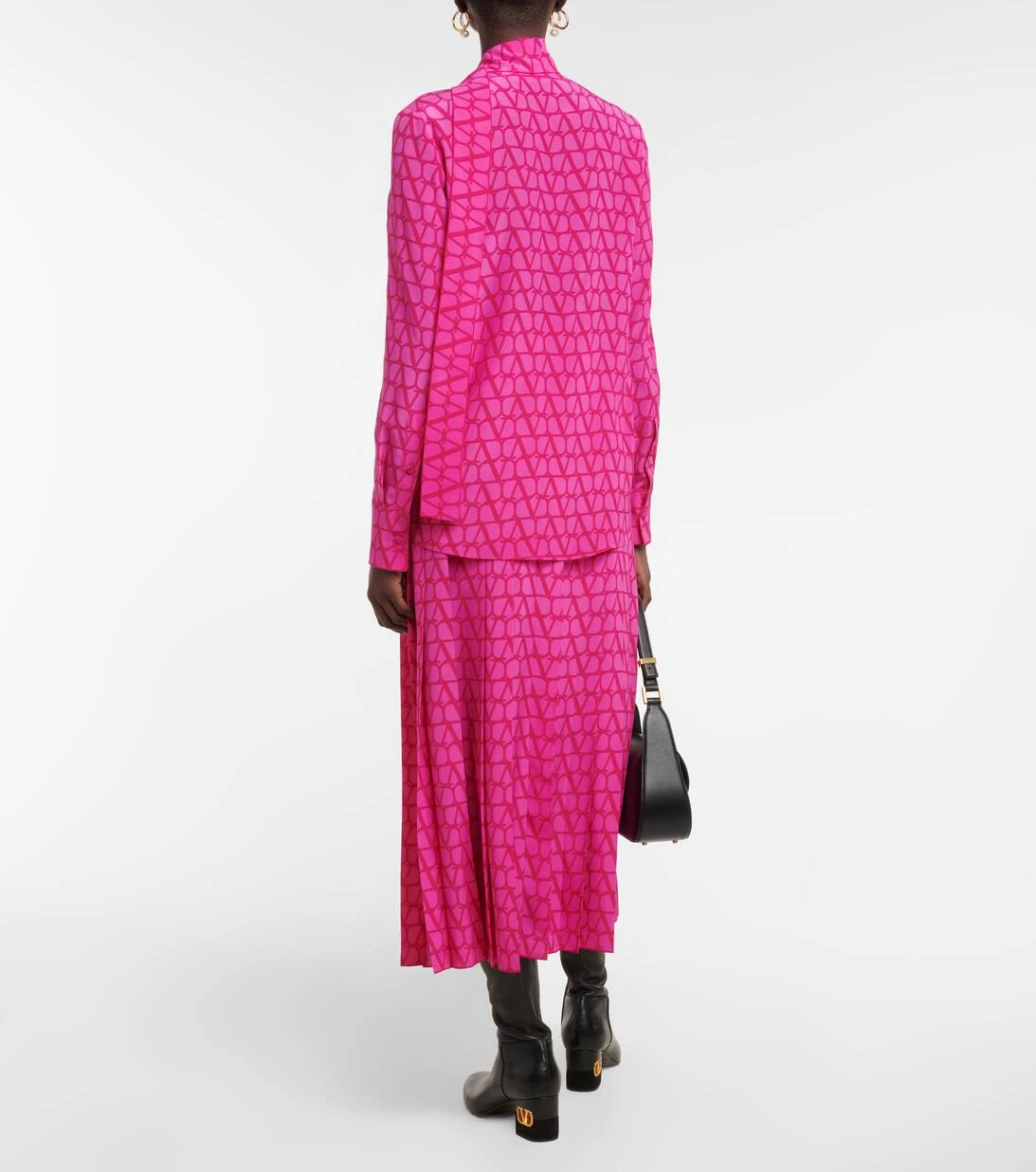 Valentino Schluppenbluse Toile Iconographe Aus Seide 5 Valentino Schluppenbluse Toile Iconographe Aus Seide – Bild 3