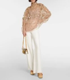 Valentino Verzierte Bluse Aus Tüll -FRAME || Dolce & Gabbana Verkäufe P00751170 b1