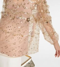 Valentino Verzierte Bluse Aus Tüll -FRAME || Dolce & Gabbana Verkäufe P00751170 d2