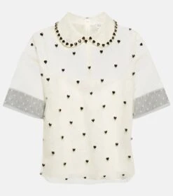 Verziertes Top Aus Tüll