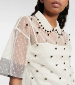 Verziertes Top Aus Tüll 9 Verziertes Top Aus Tüll -FRAME || Dolce & Gabbana Verkäufe P00751569 d1