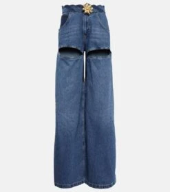 Area Verzierte High-Rise Jeans