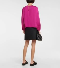 Velvet Top Aus Satin -FRAME || Dolce & Gabbana Verkäufe P00756455 b2