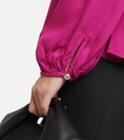 Velvet Top Aus Satin -FRAME || Dolce & Gabbana Verkäufe P00756455 d2