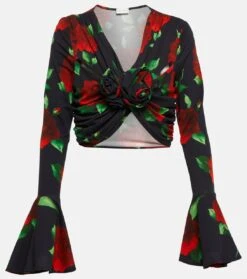 Magda Butrym Bedrucktes Cropped-Top