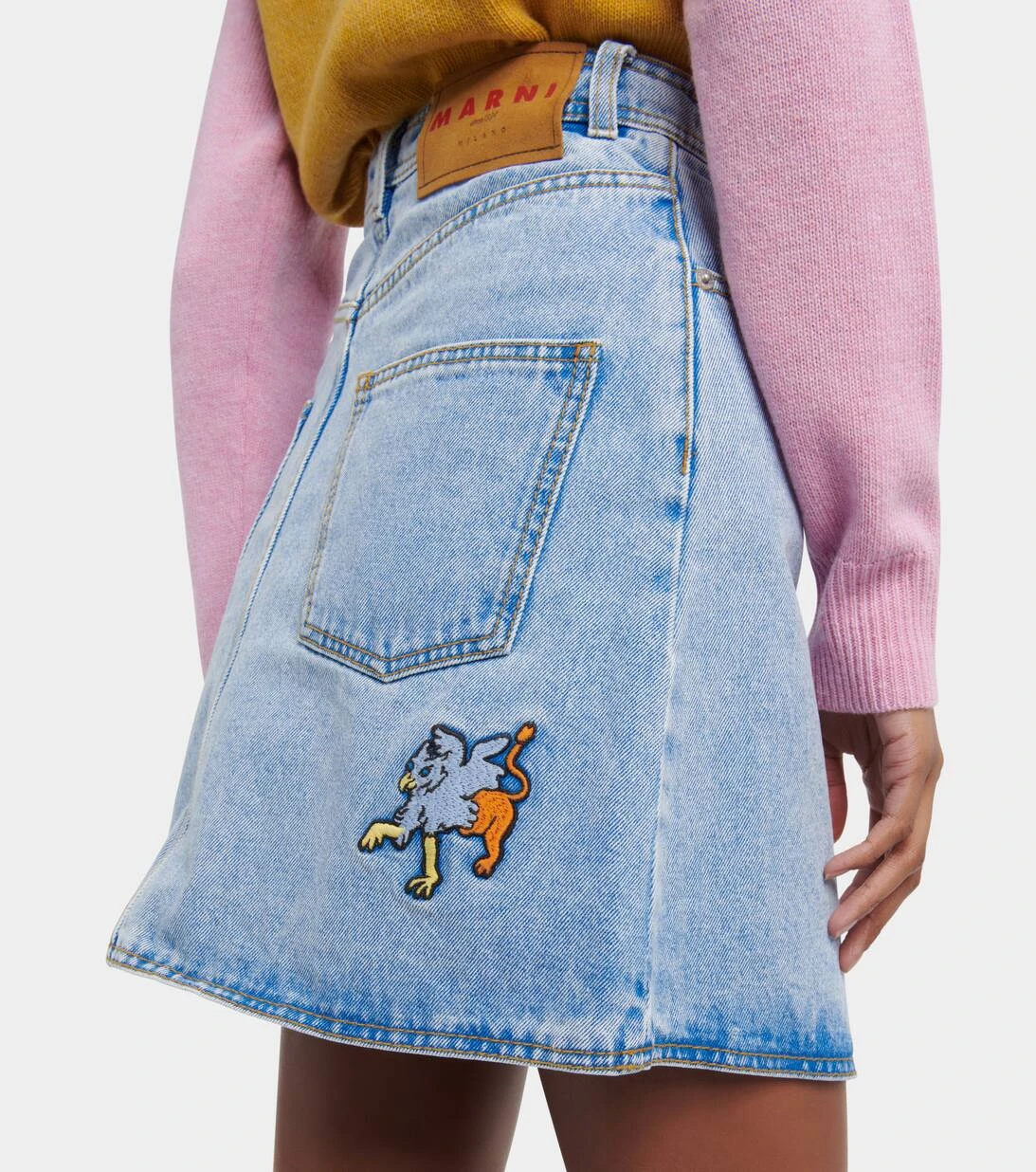 Marni Bestickter High-Rise-Jeansrock 7 Marni Bestickter High-Rise-Jeansrock – Bild 5