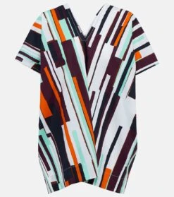 Bedrucktes Top Aus Baumwollpopeline