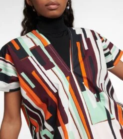 Bedrucktes Top Aus Baumwollpopeline -FRAME || Dolce & Gabbana Verkäufe P00763423 d1