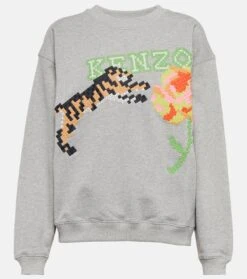Kenzo Bedrucktes Sweatshirt Aus Baumwolle