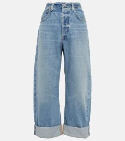 CITIZENS OF HUMANITY Mid-Rise Wide-Leg Cropped Jeans Ayla