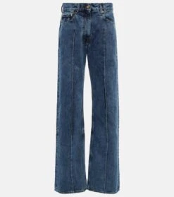 Jacquemus High-Rise Wide-Leg Jeans Bordado