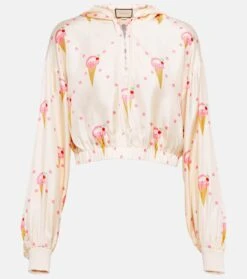 Gucci Trainingsjacke Aus Seide